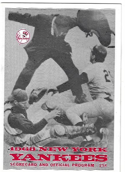 1968 NY Yankees (AL) vs. California Angels Official Program 