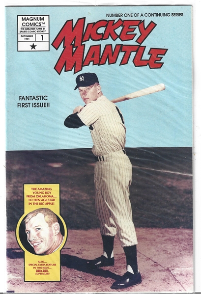 1991 Mickey Mantle (HOF) Magnum Comics - 1st Issue Ever