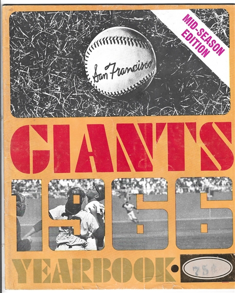 1966 San Francisco Giants (NL) Mid Season Official Yearbook 