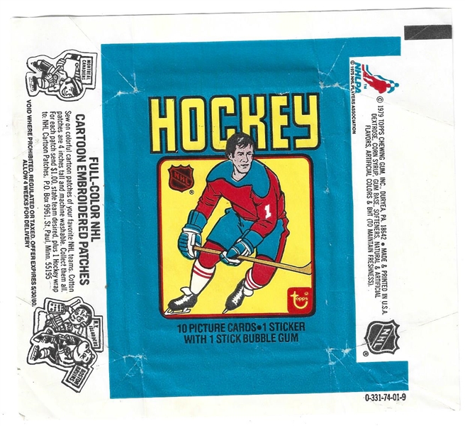 1979 Topps Hockey Wrapper 