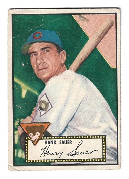 1952 Topps - Hank Sauer (Chicago Cubs) - Baseball Card