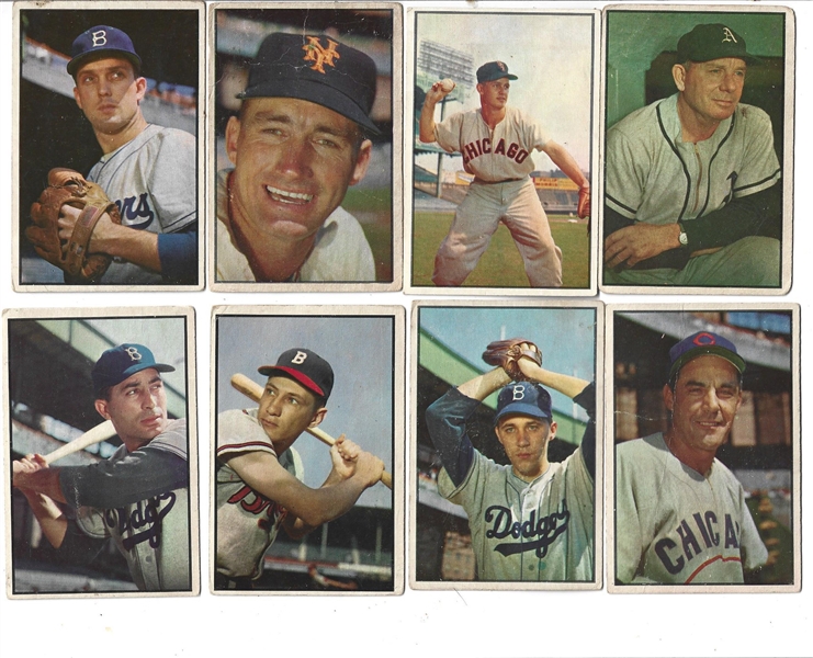 1953 Bowman Color Big Lot # 2 of (120) Cards - Conditions Vary