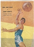 1961 San Jose State vs. St. Marys (NCAA Basketball) Scorecard