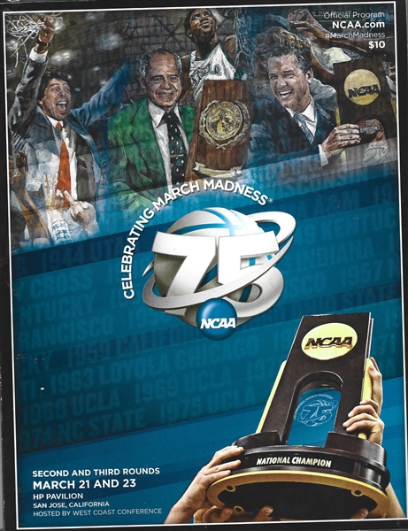 2013 NCAA Basketball Tournament Program - 2nd & 3rd Rounds - At San Jose