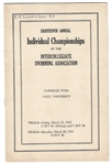 1925 Yale Swimming Intercollegiate Fold Open Program - 18th Annual Event at Yale