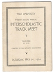 1924 Yale Interscholastic Track Meet Official Program 