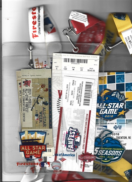 MLB All-Star Game Game Passes Lot of (3) with Lanyards