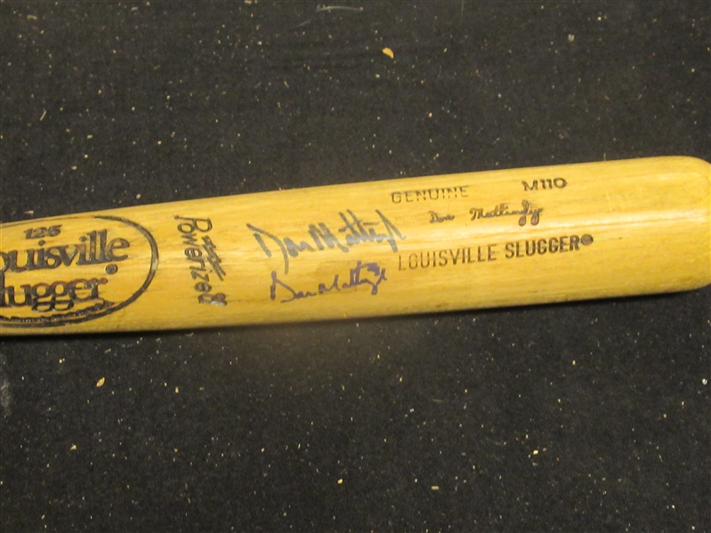 C. 1986 - 89 Don Mattingly (NY Yankees) Game Used & Autographed Louisville Slugger Bat with COA