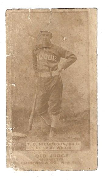 1887 Old Judge N172 Parson Nicholson Tobacco Card