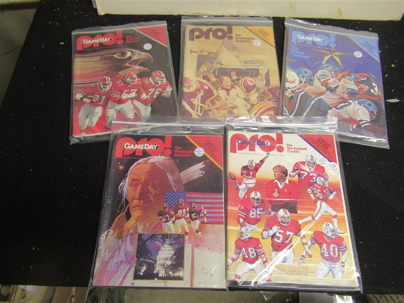 1980 - 81 Philadelphia Eagles Lot of (5) NFL Game Programs