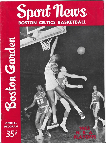 1962 - 63 Boston Celtics (NBA Playoffs) vs. Cincinnati Royals Eastern Division Finals Program