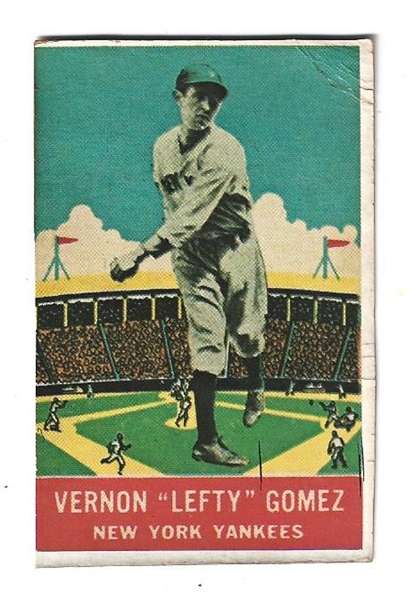 1933 DeLong Gum - Vernon Lefty Gomez (HOF) - Baseball Card