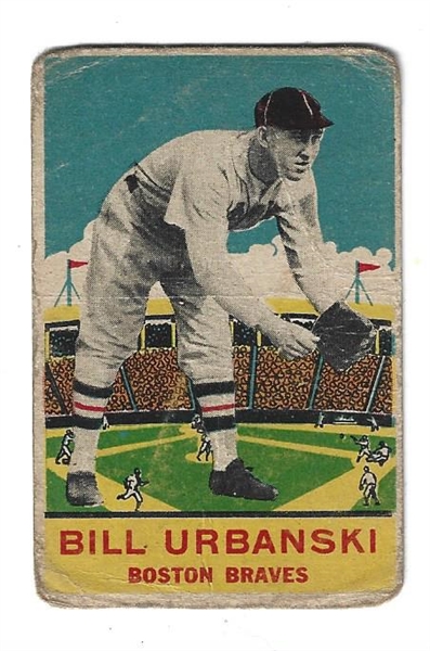 1933 DeLong Gum -Billy Urbanski (HOF) - Baseball Card