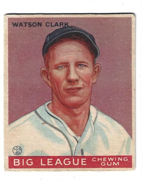 1933 Watson Clark (Brooklyn Dodgers) Goudey Baseball Card