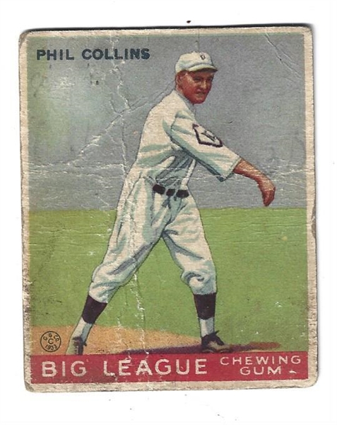 1933 Phil Collins (Phillies) Goudey Baseball Card