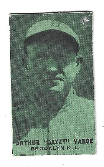 1931 - 32 Dazzy Vance (HOF) Four-In-One Exhibits Card
