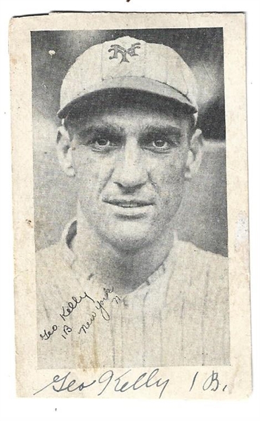 1922 W575 - 2 George Kelly (HOF) Baseball Strip Card