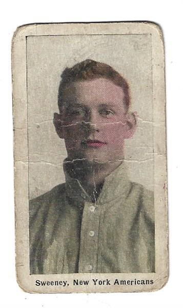 1910 - 11 Sporting Life  M116 - Sweeney (NY Americans) - Baseball Card