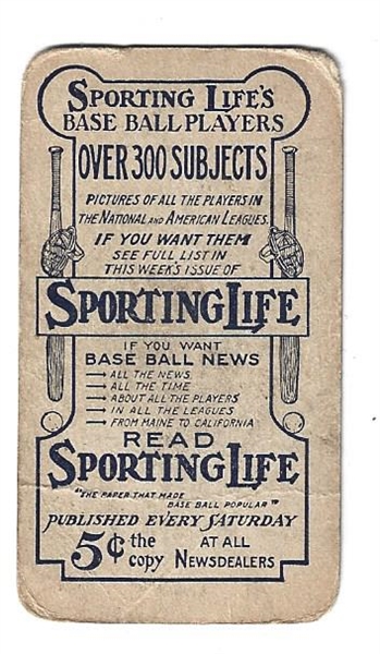 1910 - 11 Sporting Life M116 Harry Hooper (HOF) - Baseball Card