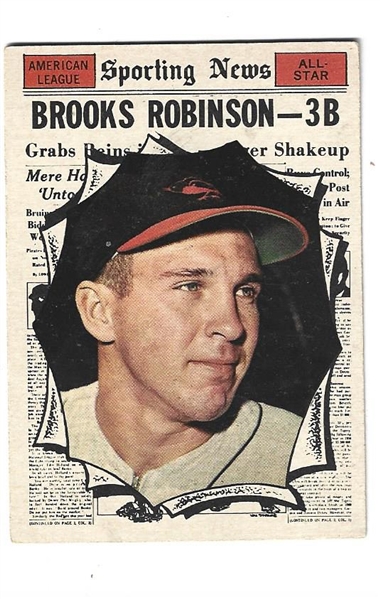 1961 Brooks Robinson (HOF) TSN All-Star Card