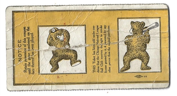 1929 World Series (Chicago Cubs vs. Phila. Athletics) Game # 2 Ticket 