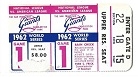 1962 World Series (SF Giants vs. NY Yankees) Game # 1 Ticket at SF