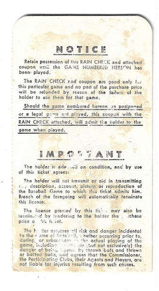 1962 World Series (SF Giants vs. NY Yankees) Game # 1 Ticket at SF