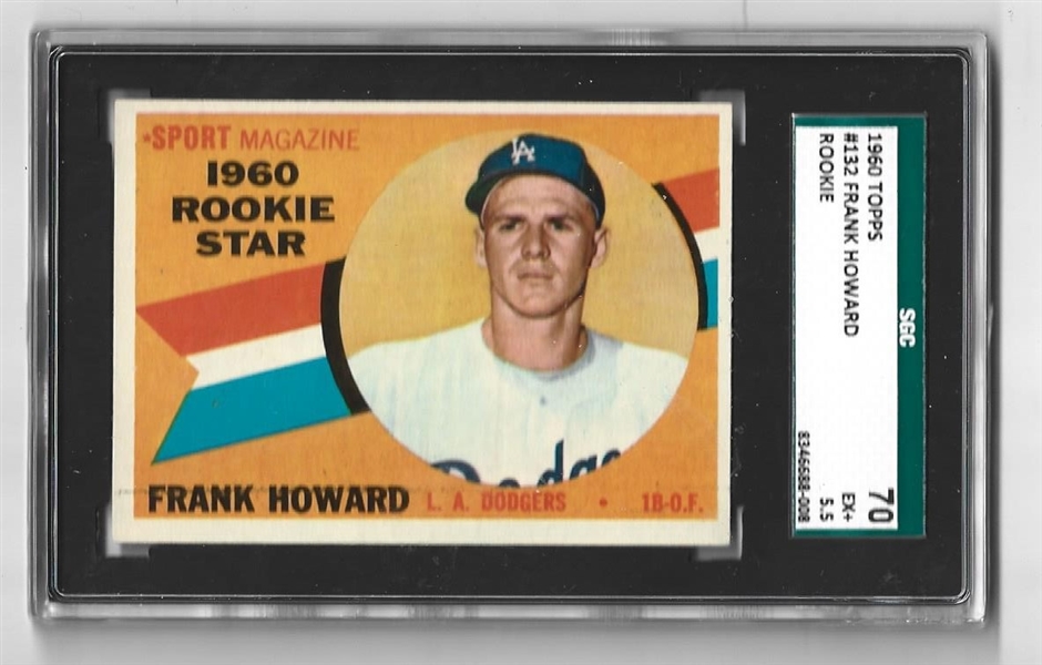 1960 Frank Howard  Topps (Rookie Card) SGC Graded 70 - Ex+ 5.5 - Baseball Card