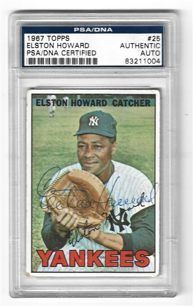 1967 Elston Howard (NY Yankees) PSA/DNA Certified Autographed Card 
