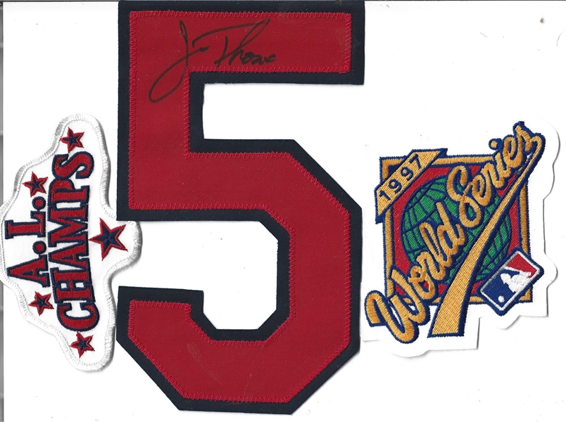 1997 Jim Thome (HOF - Cleveland Indians) Autographed Uniform Patch with Accessories