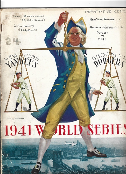 1941 World Series Program (Yankees vs. Dodgers) at Yankee Stadium - Game #1