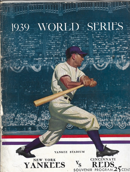 1939 World Series (Yanks vs. Reds) Program at Yankee Stadium