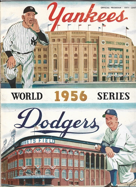 1956 World Series Program (Yankees vs, Dodgers) - Not Scored