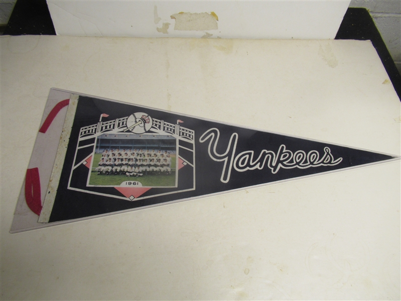 1961 NY Yankees Full Size Team Picture Pennant - Awesome 