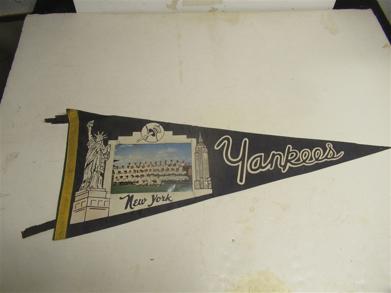 1967 NY Yankees Full Size Team Picture Pennant