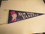 1950's NY Yankees Full Size Uncle Sam Graphic Pennant