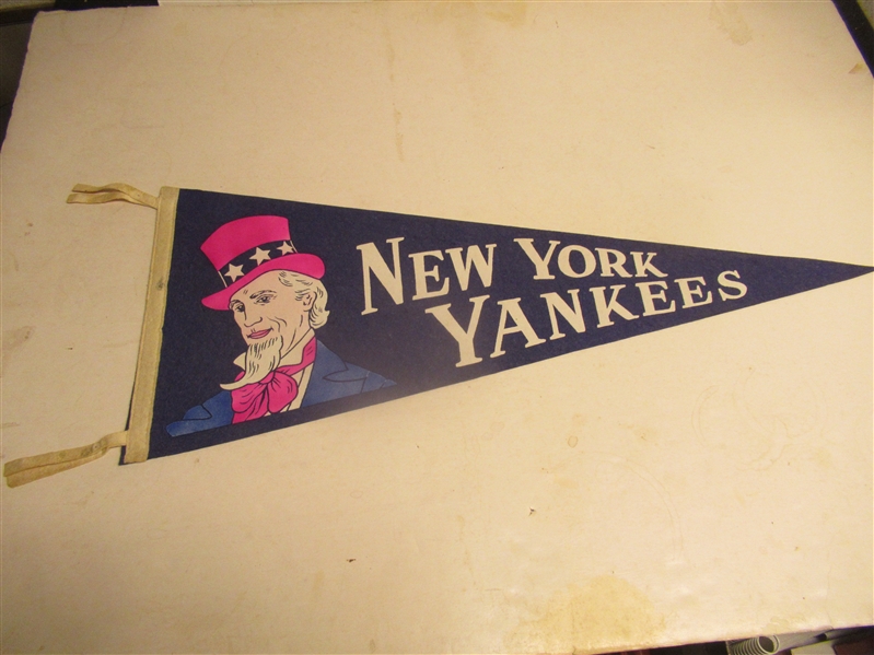 1950's NY Yankees Full Size Uncle Sam Graphic Pennant