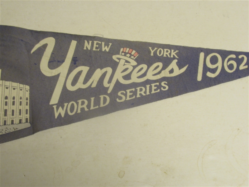 1962 NY Yankees World Series Full Size Picture Pennant