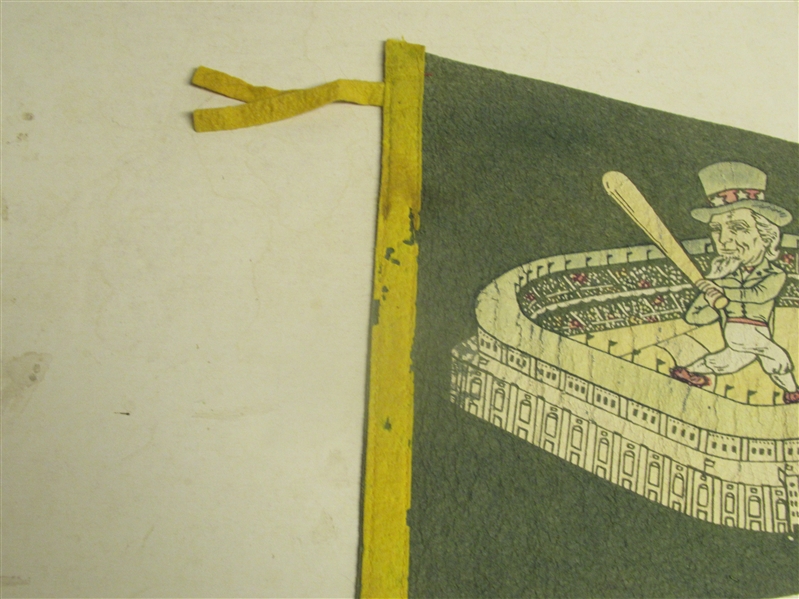 1950's NY Yankees Full Size Uncle Sam In Yankee Stadium Pennant