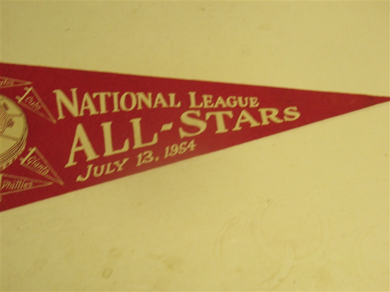 1954 NL All-Star Game Full Size Scroll Pennant at Cleveland with Chief Wahoo Graphic