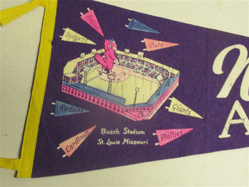 1957 NL All-Stars Full Size Pennant at Busch Stadium in St. Louis