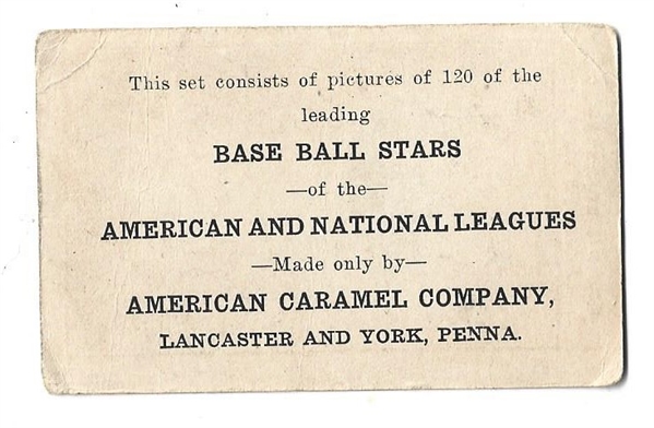1921 Jake Daubert (Cincinnati Reds) American Caramel (E121) Baseball Card