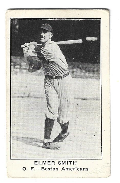 1921 Elmer Smith (Boston Red Sox) American Caramel (E121) Baseball Card