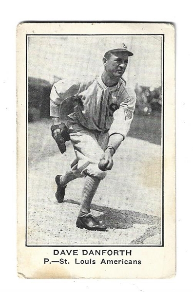 1921 Dave Danforth (St. Louis AL) American Caramel (E121) Baseball Card