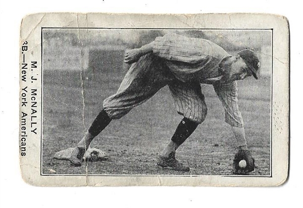 1921 MJ McNally American Caramel (E121) Baseball Card