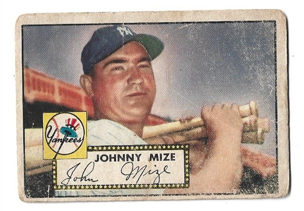1952 Johnny Mize (HOF) Topps Baseball Card