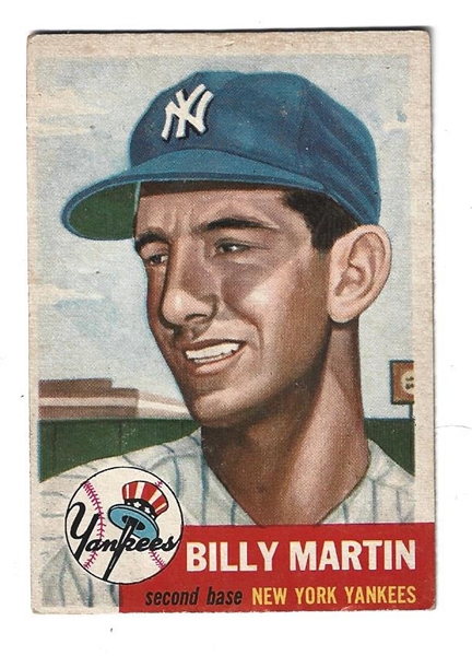 1953 Billy Martin (HOF) Topps Baseball Card