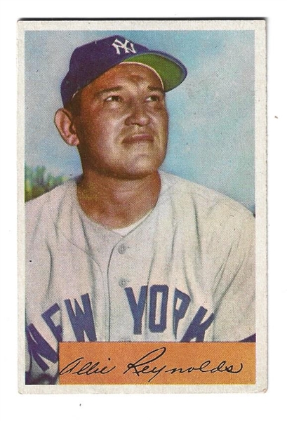 1954 Allie Reynolds (NY Yankees) Bowman Baseball Card