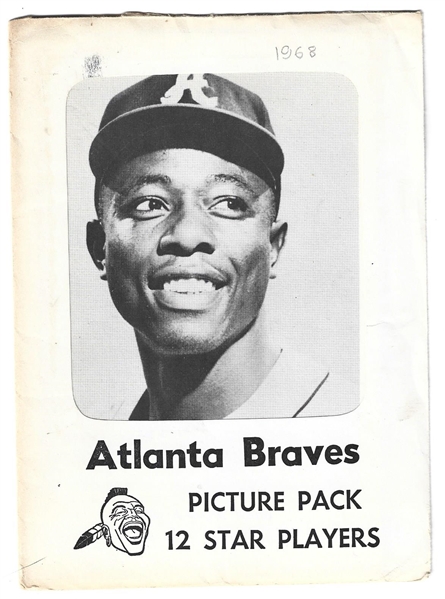 1968 Atlanta Braves Picture Pack Complete Set of (12) with Hank Aaron