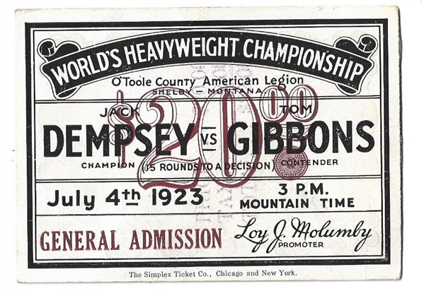 1923 - 1968 Jack Dempsey (Heavyweight Champion) Boxing Memorabilia Lot 